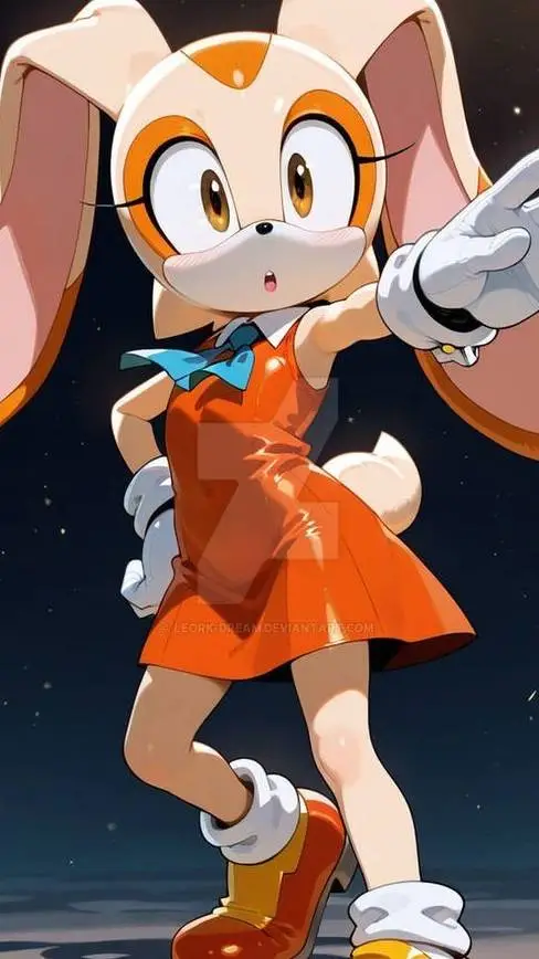 ai character: Cream The Rabbit background
