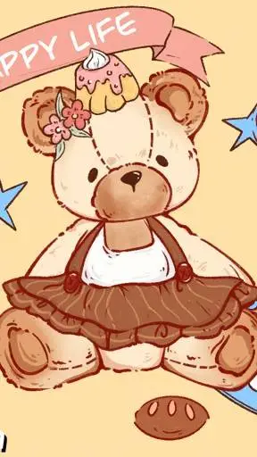 ai character: Honey Bear 🐻 🍯  background