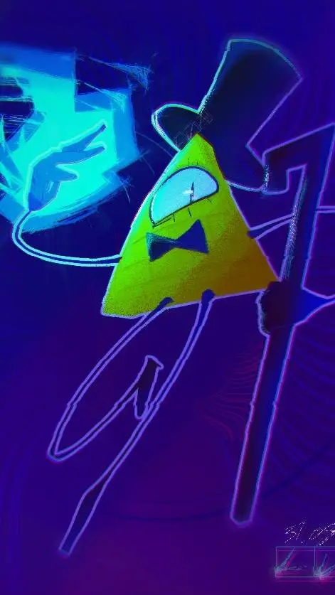 ai character: Bill Cipher  background