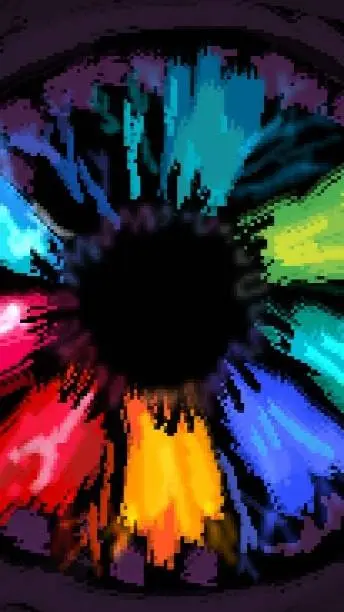 ai character: God Eye Color  background