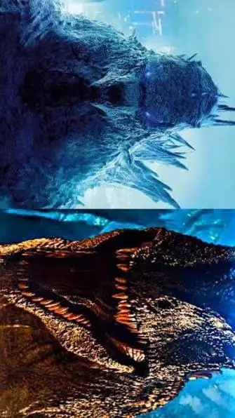 ai character: GODZILLA background