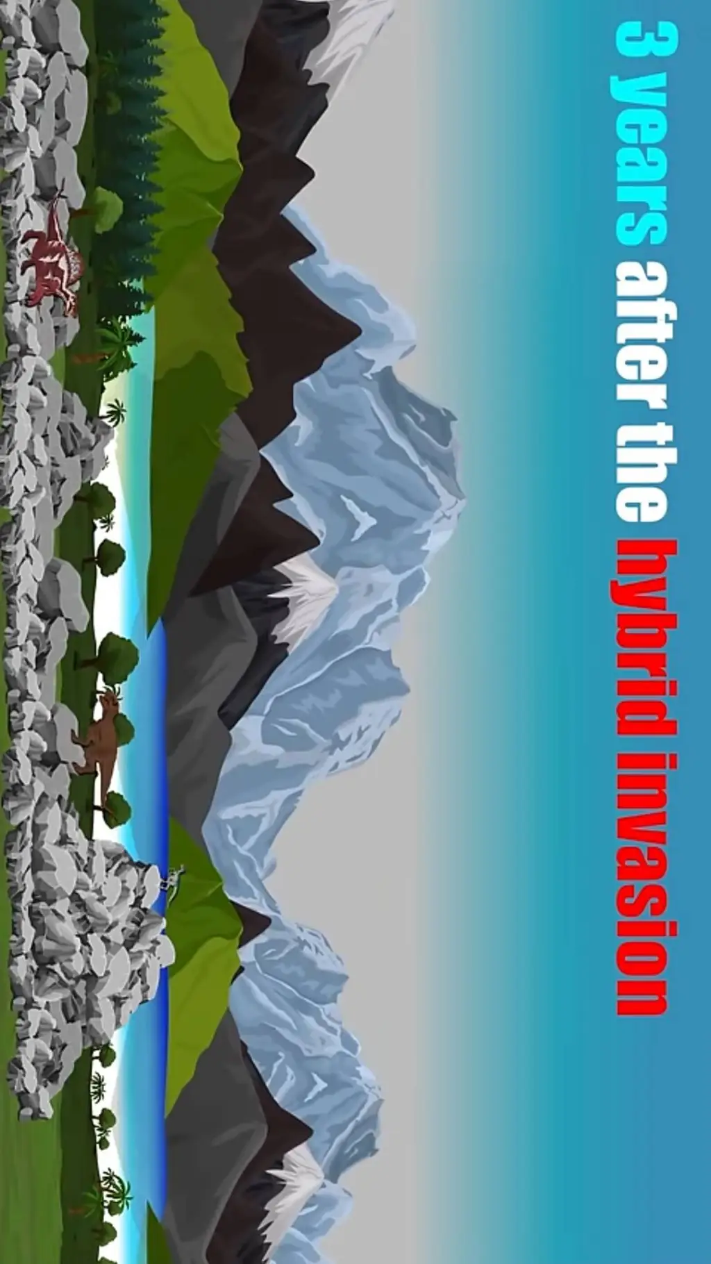 ai character: SPINO & TREX TRN background