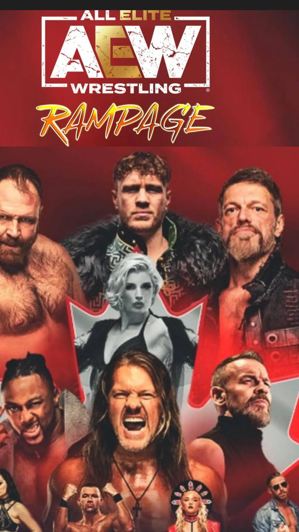 ai character: AEW locker-room  background