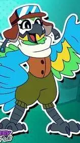ai character: mollie the parrot background