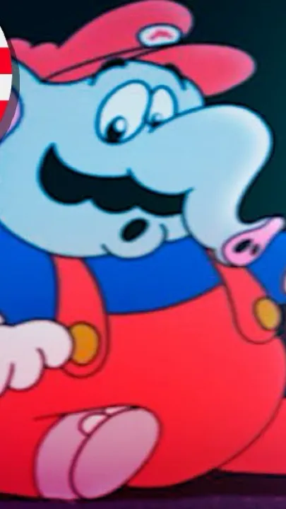 ai character: Elephant Mario  background