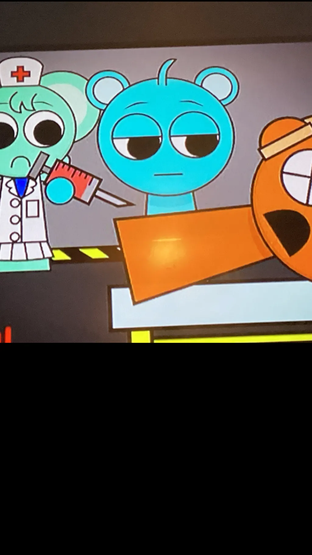 ai character: Sky moch ded oren background