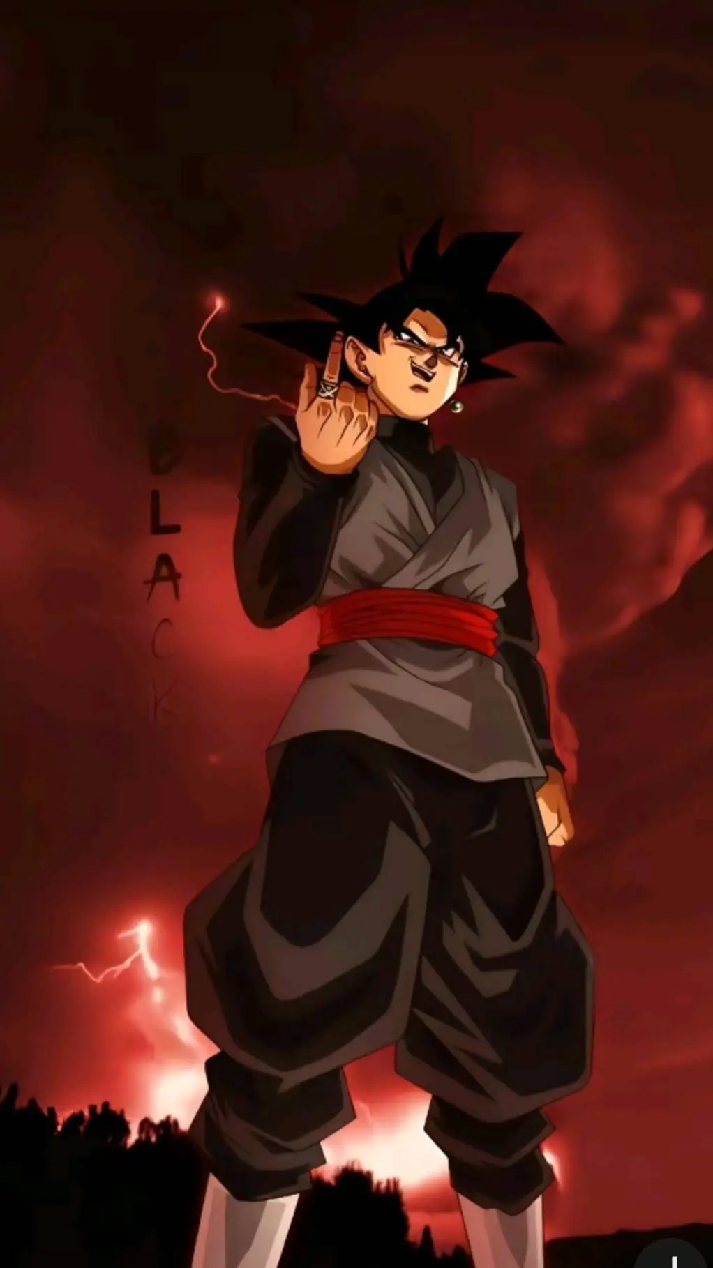 ai character: 🖤Goku black🖤 background