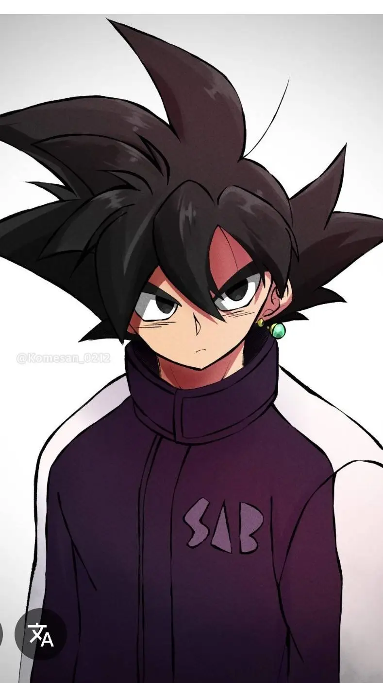 ai character: Goku black  background