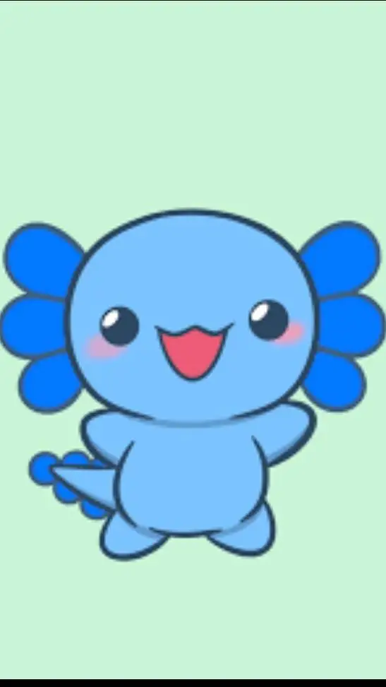 ai character: 💙ajolote💙azul 💙 background