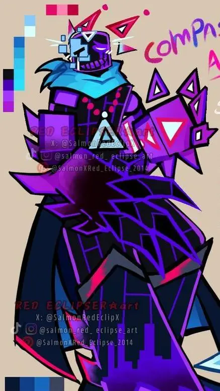 ai character: 🩷🖤amelia💙🩵 background