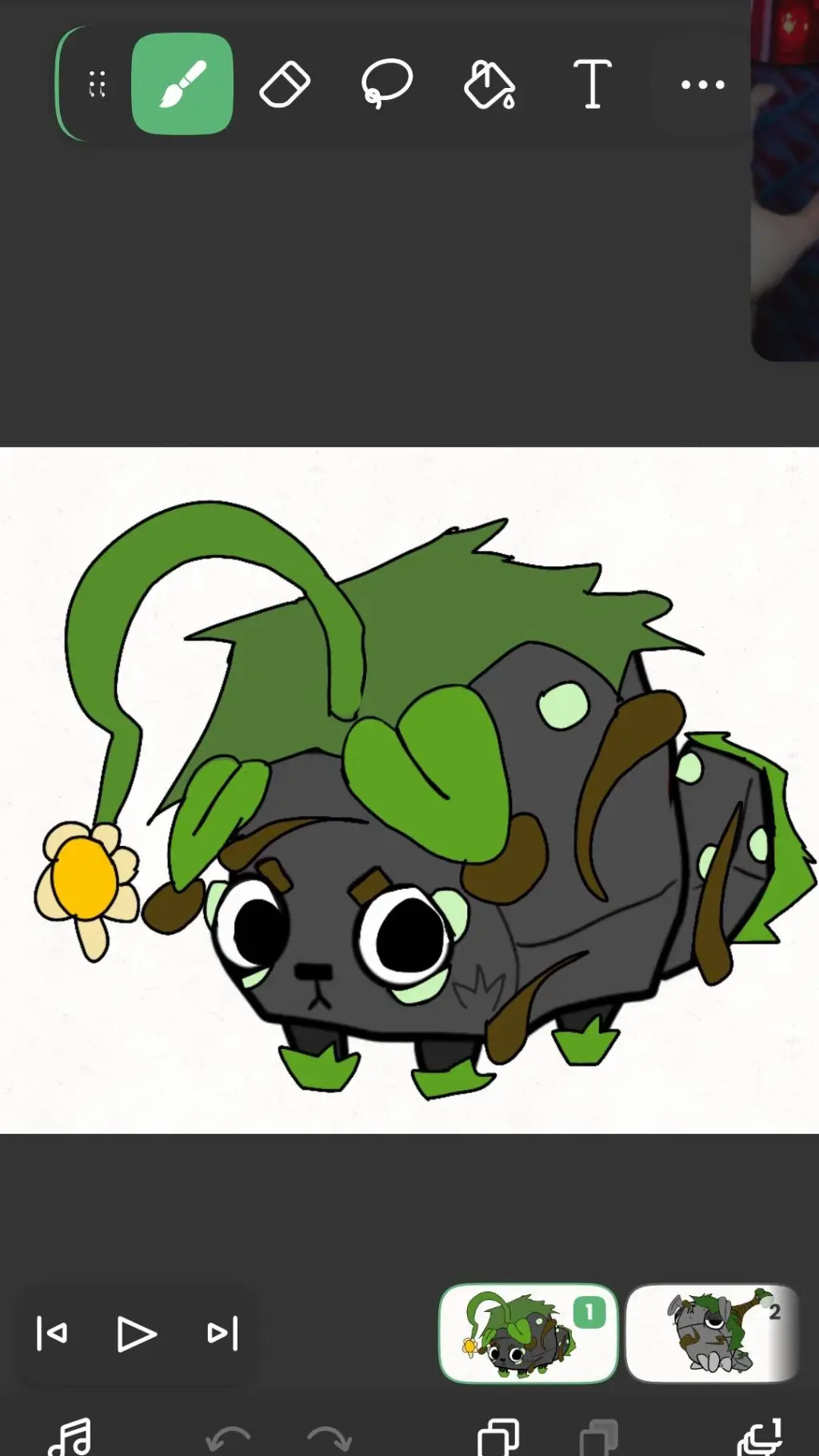 ai character: mossly  background