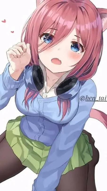 ai character: miku nakano neko  background