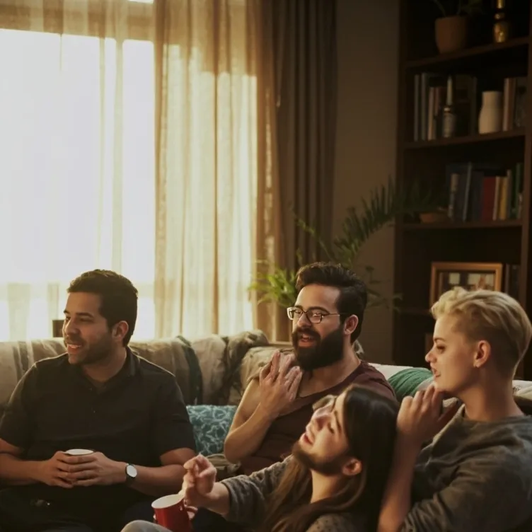 chat with ai character: Friend group