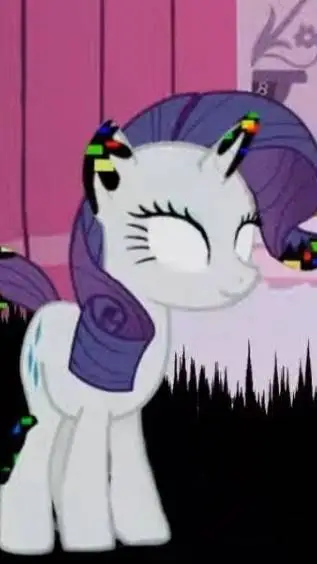 ai character: Corrupted Rarity  background