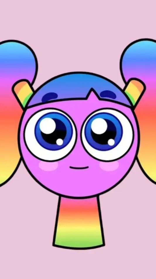 ai character: Baby Rainbow  background