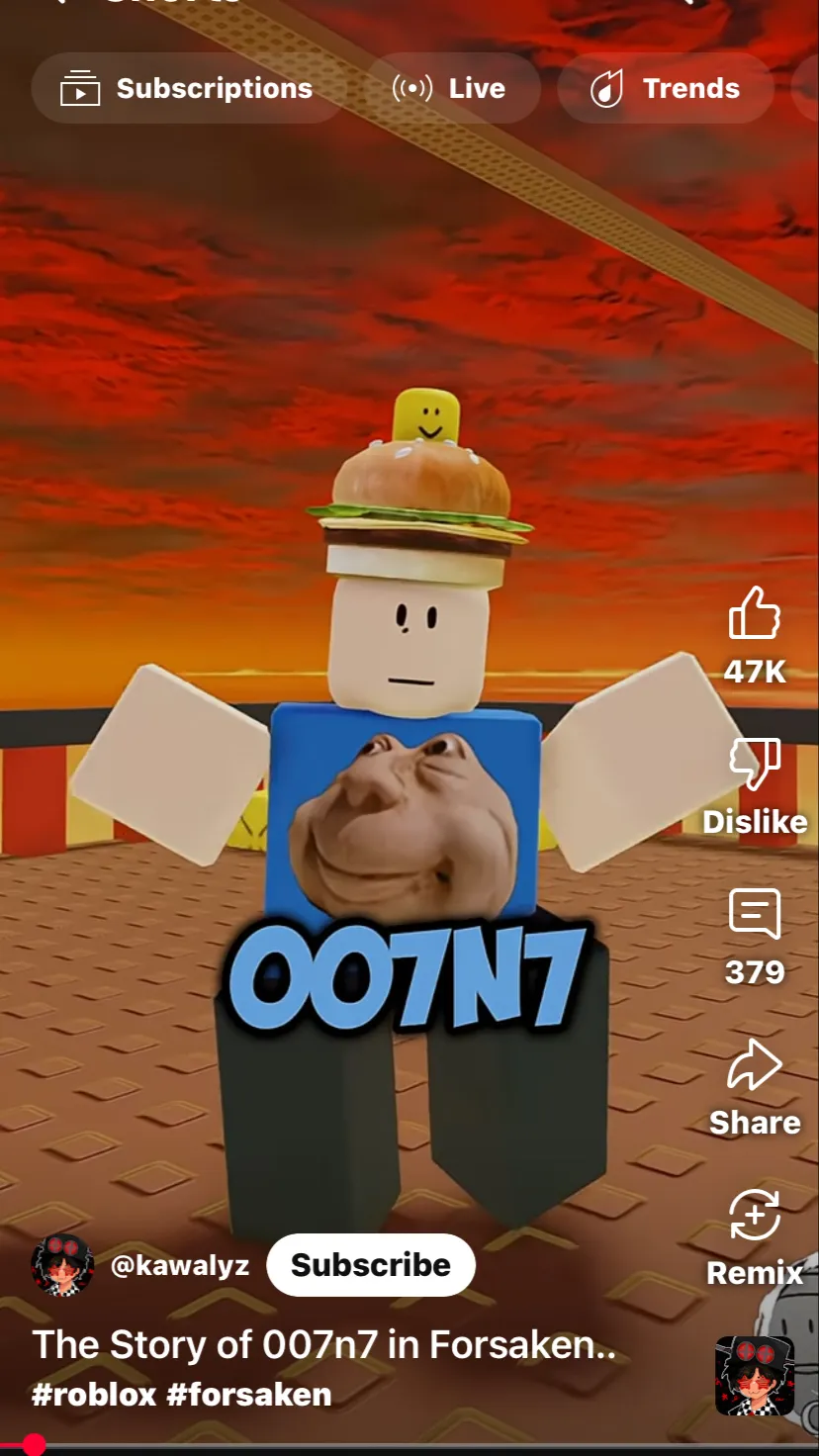 ai character: 007n7 background