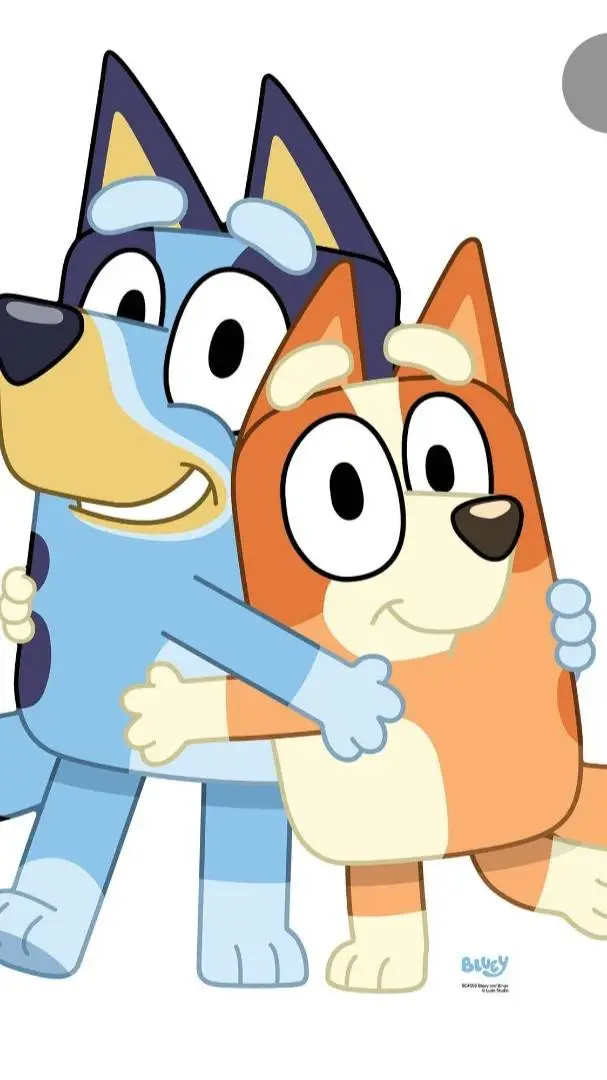 ai character: bluey  background