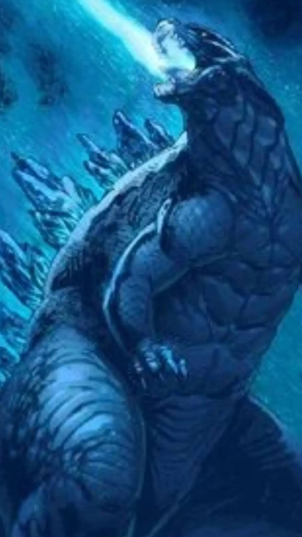 ai character: Godzilla  background