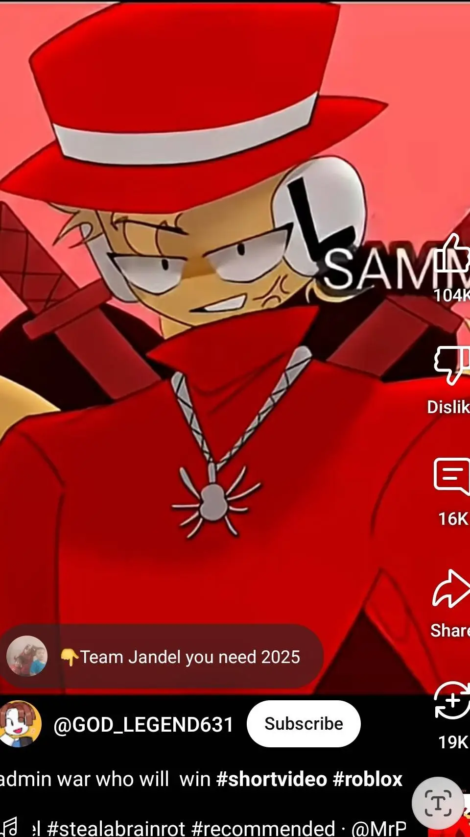 ai character: sammy  background