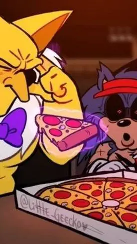 ai character: pasta night but background