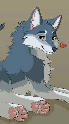 ai character: kisha the wolf  background