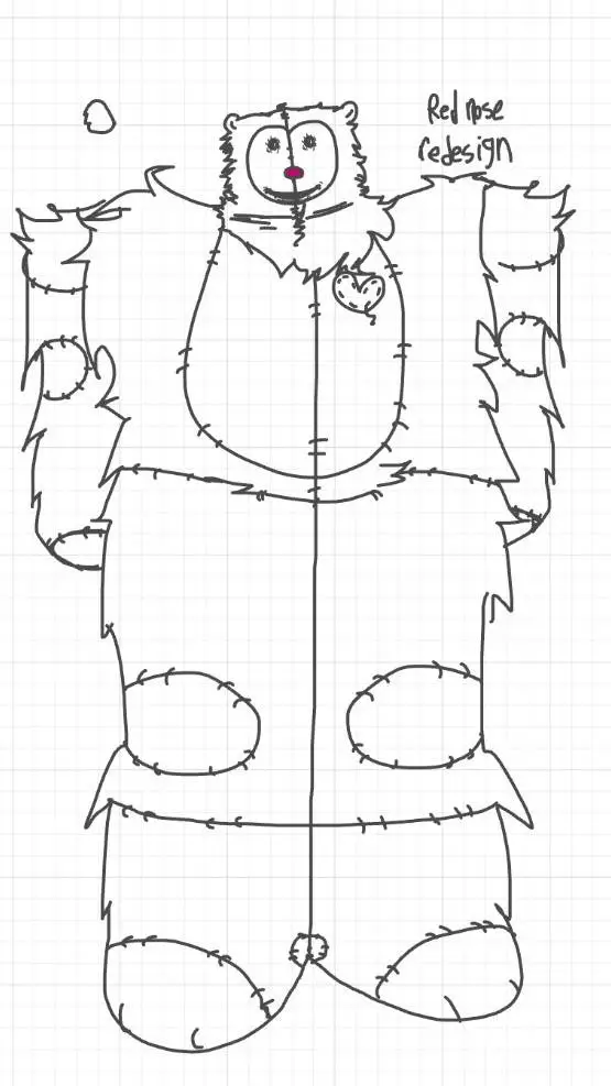 ai character: Red nose background