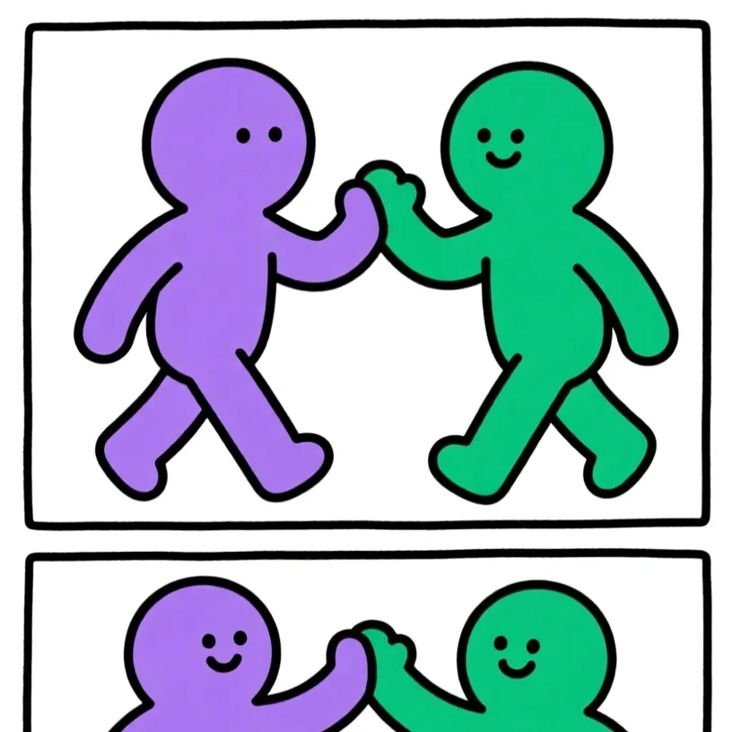 chat with ai character: Green and Purple!