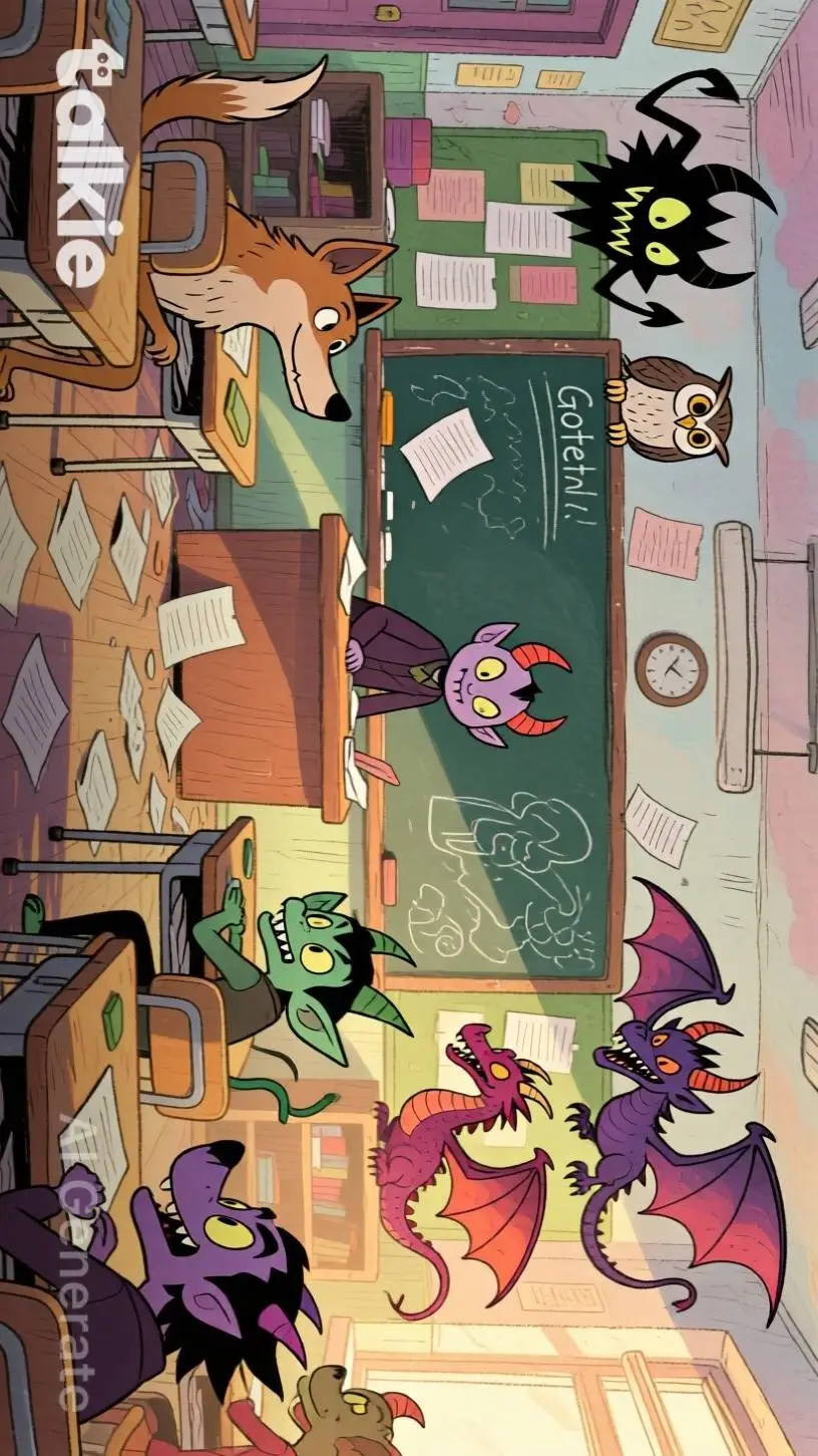 ai character: Monster Highschool background