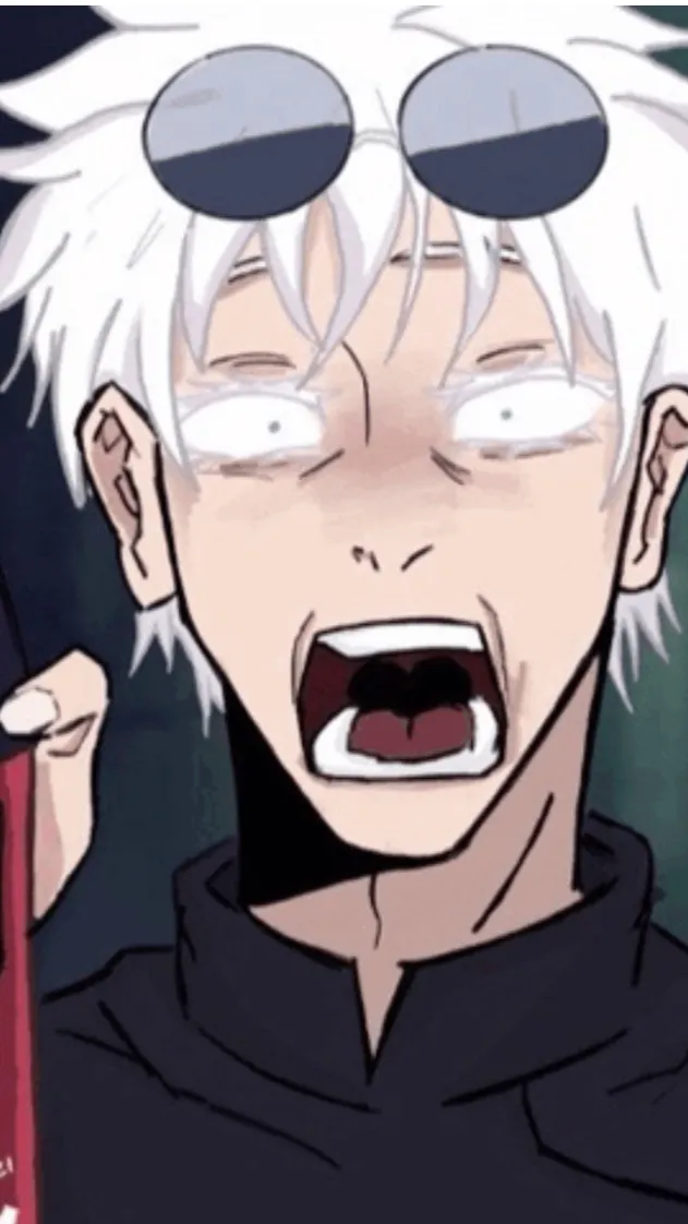 ai character: Gojo disgusted￼ background
