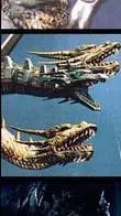 ai character: pet mecha ghidorah background