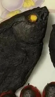 ai character: black cooked fish background