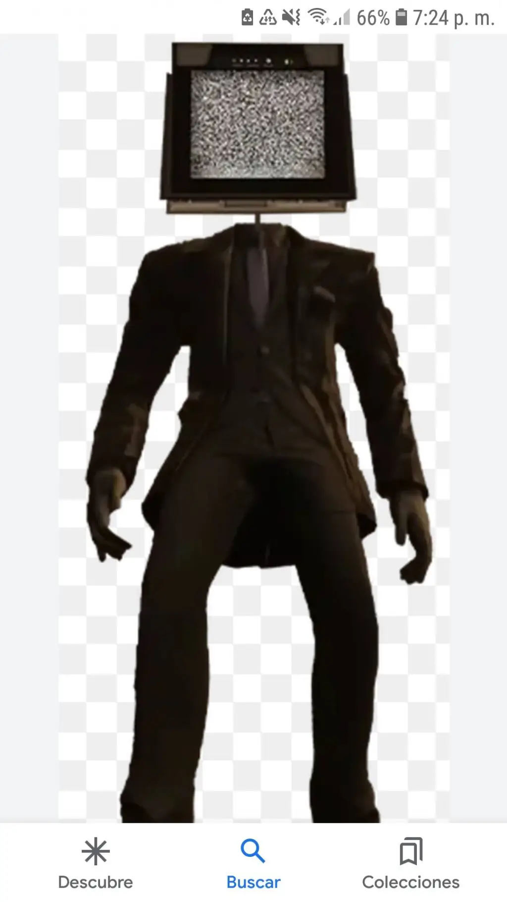 ai character: large tv man background