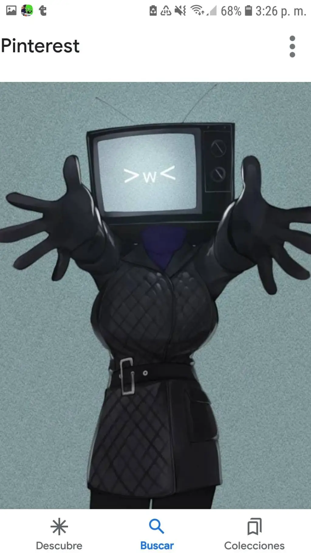 ai character: tv woman background