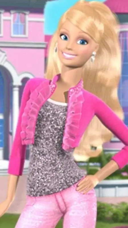 ai character: Barbie  background