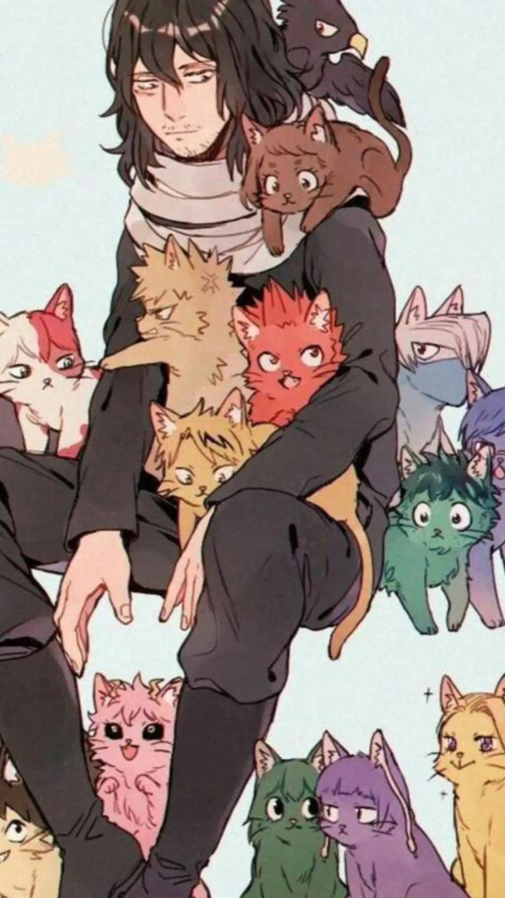 ai character: cat 1A mha background