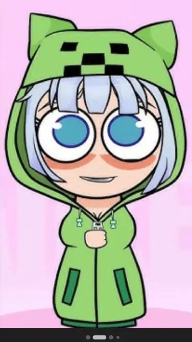 ai character: creeper Girl  background