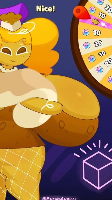 ai character: cheesecake Cookie  background