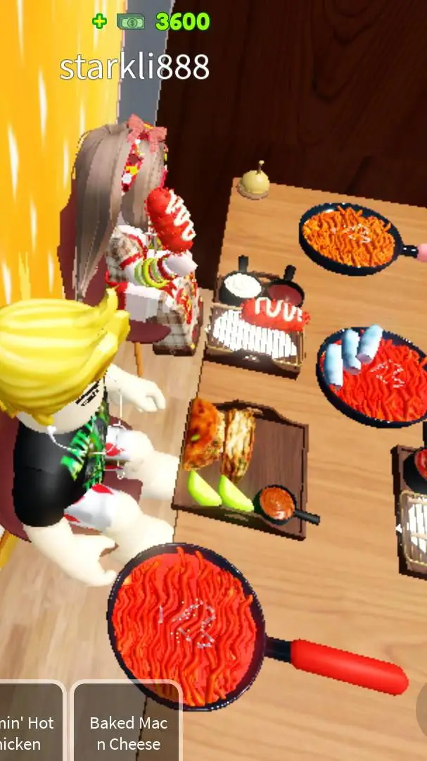 ai character: restaurante background