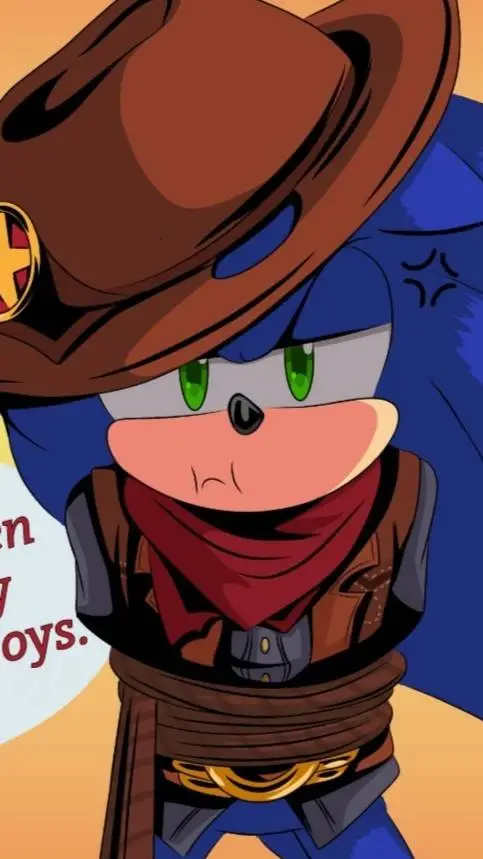 ai character: Cowboy Sonic  background
