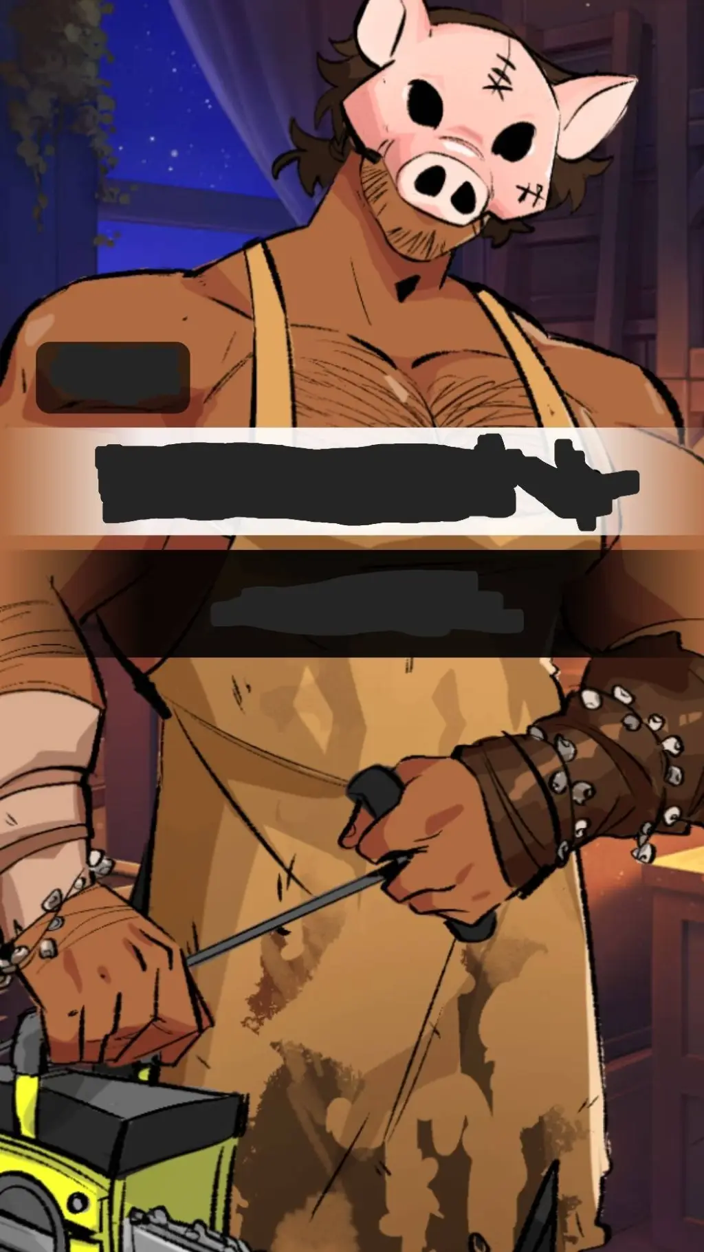ai character: Leather background