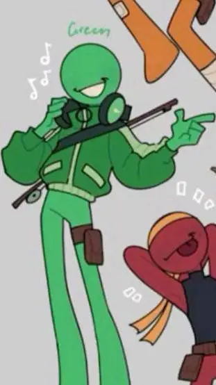 ai character: green background