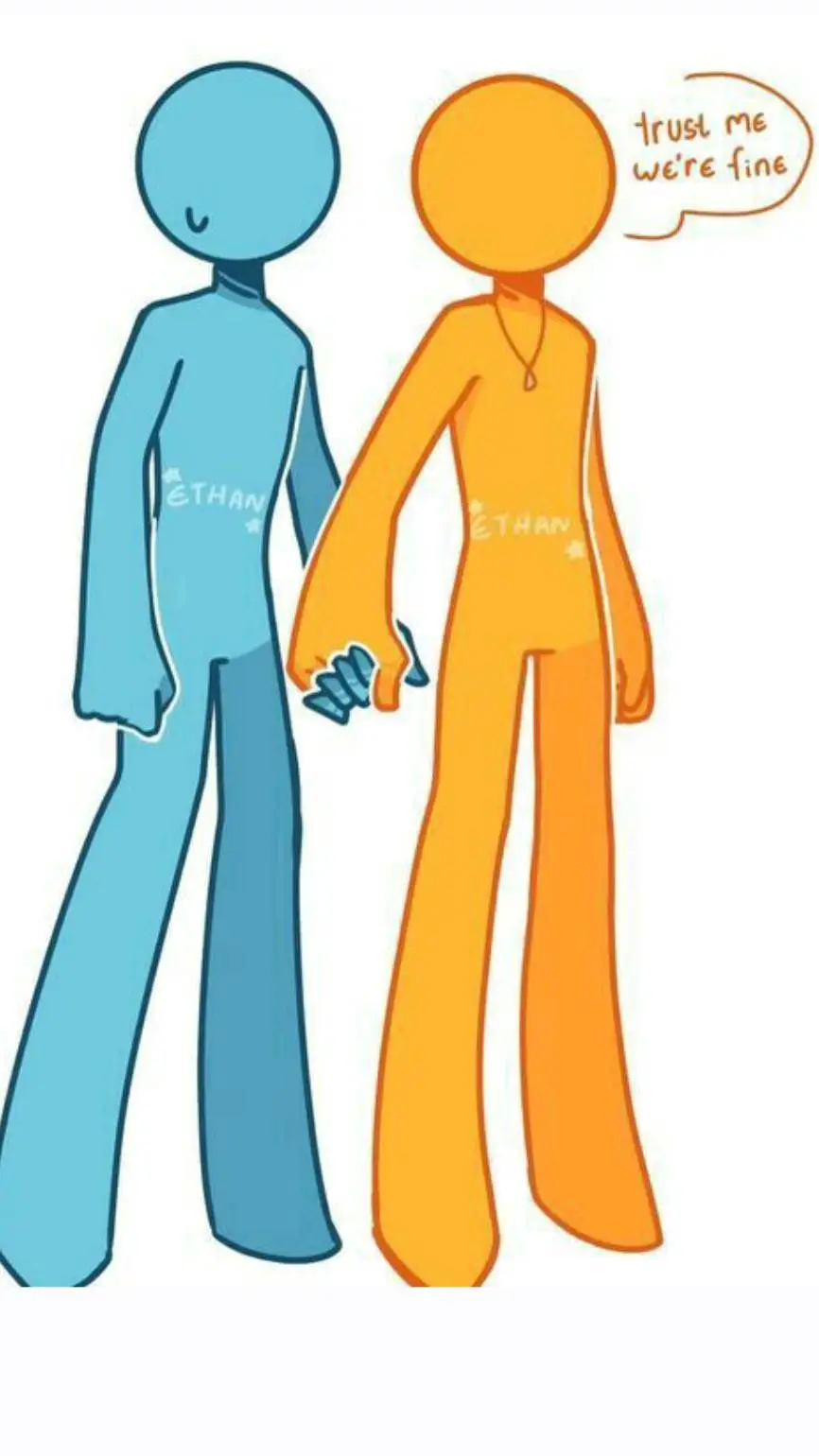 ai character: yellow and blue background