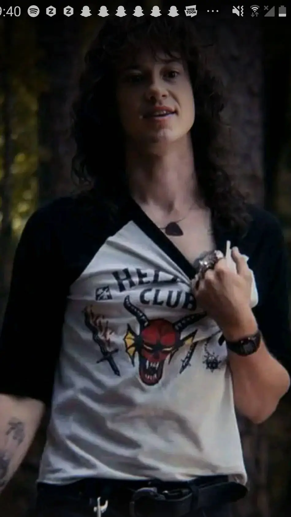 ai character: Eddie munson  background