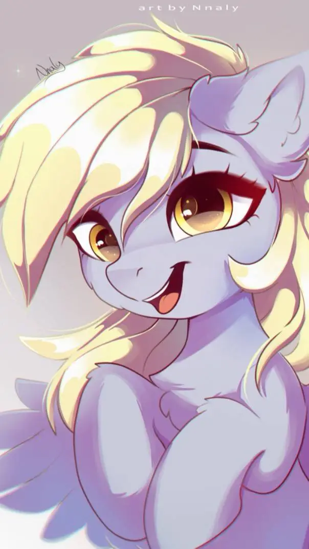 ai character: Derpy hooves  background