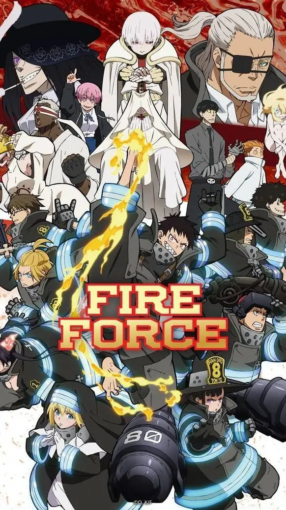 ai character: Fire force  background