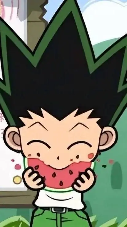 ai character: 🍉🎀|•^°Gon°^•|🎀🍉 background