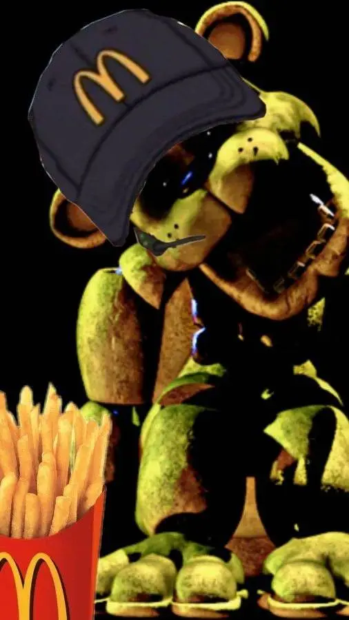 ai character: 🐻Golden Freddy🐻 background