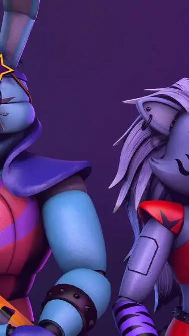 ai character: Roxy x Bonnie 🐺❤️🐰 background