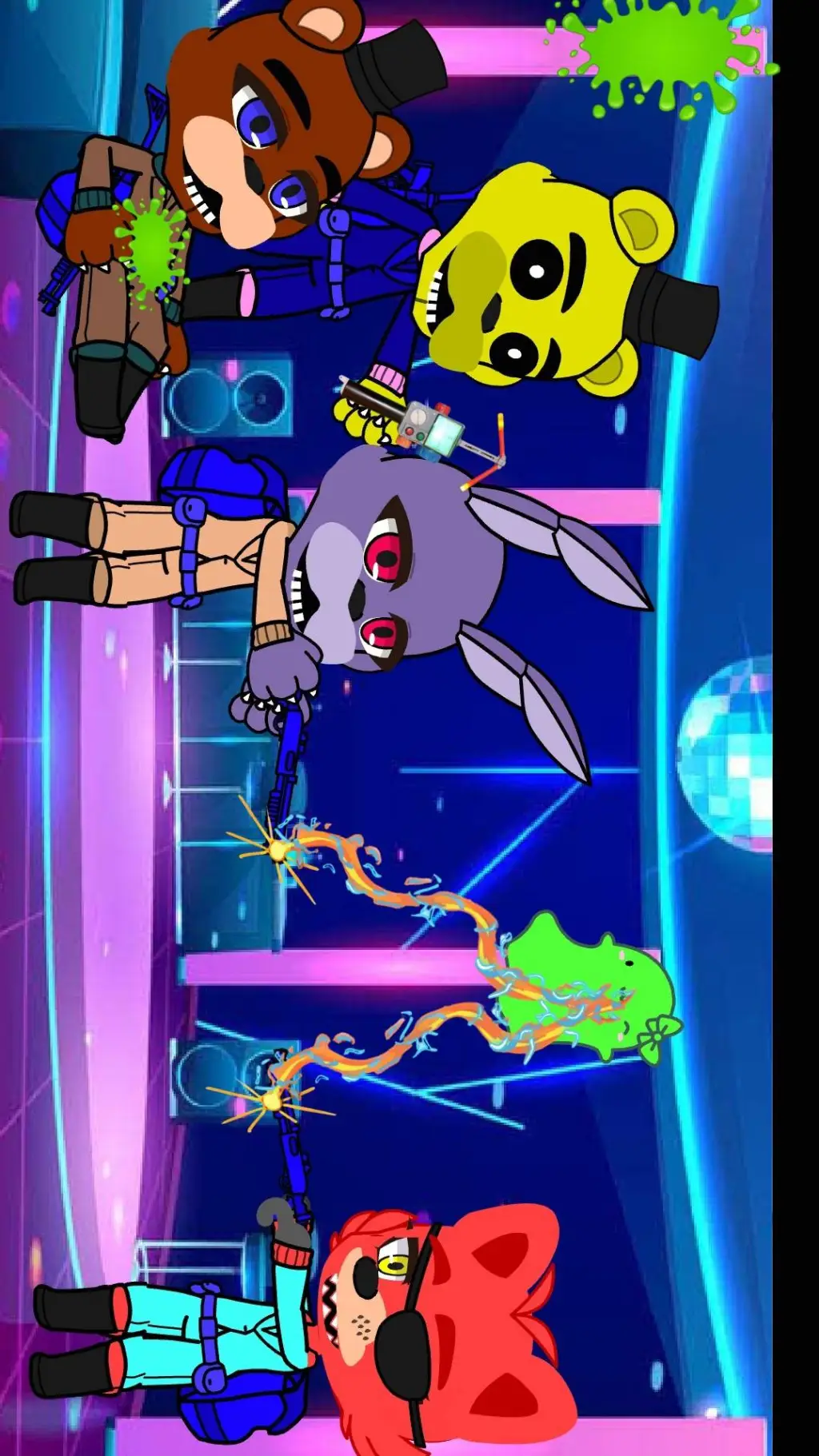 ai character: Fnaf Ghostbusters background