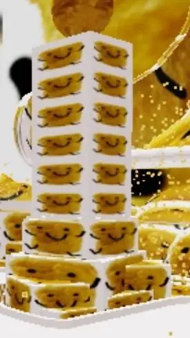 ai character: nugget land background